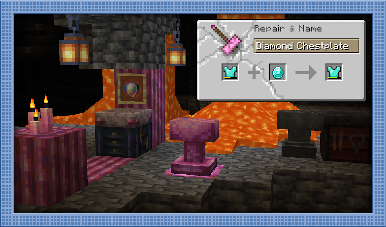 A Bejeweled Anvil with its custom GUI